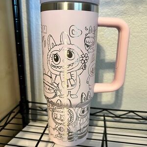 30oz engraved Labubu purple tumbler